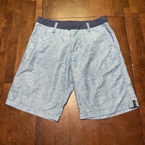 Lost Enterprises Mens‎ Board Shorts Side Pocket Zip Purple/Black Striped Sz 30